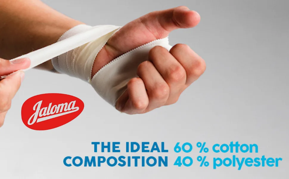 Jaloma Elastic Bandage Comfortable Stretch Wraps to Support Injured Joints and Sprains 6-Pack of 1.97' 6 Bandages White 1.97 " (6 Count) - Jaloma Bandages, Elastic Bandages, Cotton Bandages with Polyester