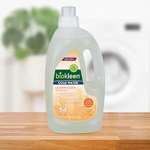 Biokleen Laundry Detergent Liquid Concentrated Eco-Friendly Non-Toxic Plant-Based No Artificial Fragrance or Preservatives 64 Fl Oz (Pack of 6) - cold water