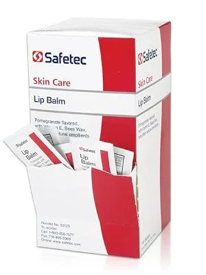 Safetec Lip Balm.5 g. Pouch 144 ct. Box (12 Boxes/case) - Safetec Lip Balm