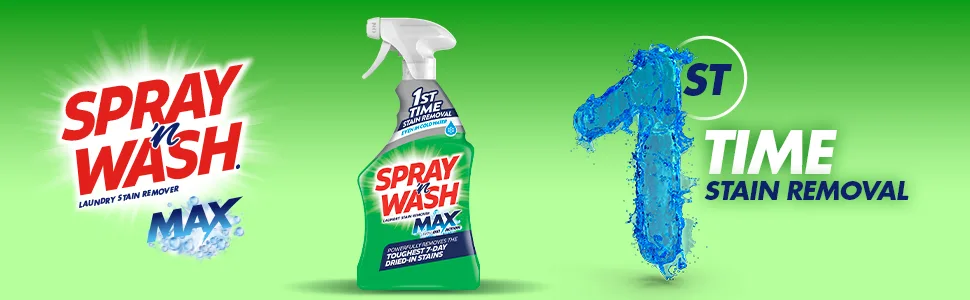 Spray 'N Wash Max Laundry Strain Remover 16 oz Packaging may vary 16 Fl Oz (Pack of 1) - first time stain removal