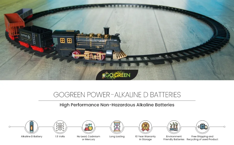 GoGreen Power (24014) Eco Friendly Alkaline D Batteries - No Lead Cadmium or Mercury - Pack of 12 - GoGreen Power (24014) Alkaline D Batteries - No Lead, Cadmium or Mercury - Pack of 12