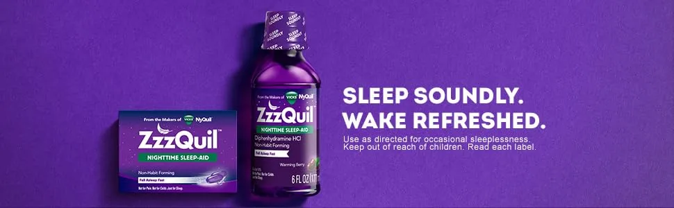 ZzzQuil Nighttime Sleep Aid Liquicaps 48 Count - ZzzQuil