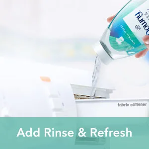 Downy Rinse & Refresh Laundry Odor Remover And Fabric Softener Cool Cotton 48 Fl Oz HE Compatible Laundry Sanitizer Safe On All Fabrics (Pack of 2) - Add Rinse & Refresh