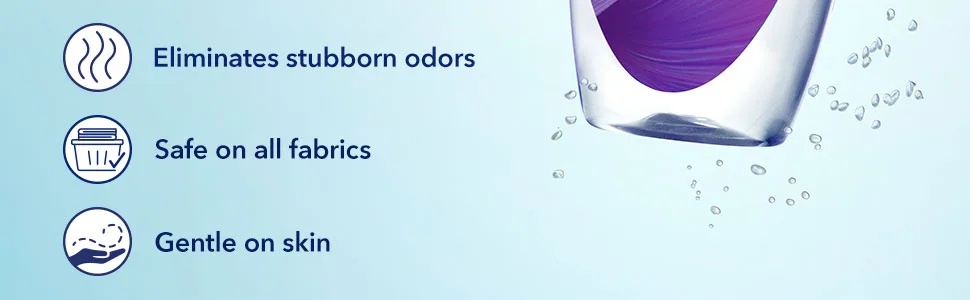 Downy RINSE & REFRESH Laundry Odor Remover and Fabric Softener Fresh Lavender 48 fl oz Safe on ALL Fabrics Gentle on Skin HE Compatible (Pack of 2) - Eliminates stubborn odors, Safe on all fabrics, Gentle on skin