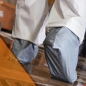 Kleenguard A20 Breathable Particle Protection Shoe Covers (66857) Seamless Elastic Sole Cleanroom Packaging XL / 2XL Light Blue 300 Each / Case - Lasts