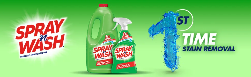 Resolve Spray 'n Wash Pre-Treat Laundry Stain Remover Refill 360 fl oz (6 Bottles x 60 oz) - first time stain removal