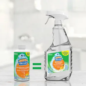 Scrubbing Bubbles Multi-Surface Bathroom Cleaner Concentrate Two 2.9 oz Concentrated Refill Bottles 5.8 Fl Oz (Pack of 1) - Scrubbing Bubbles Bathroom Cleaner Concentrate Starter Pack