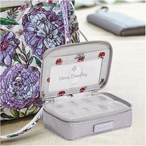 Vera Bradley Travel Pill Case (Sunburst Floral) - vera