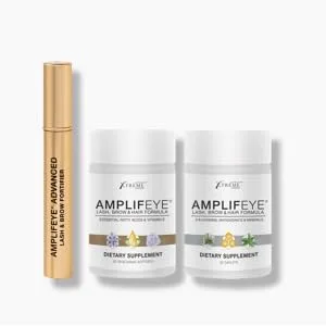 Xtreme Lashes Amplifeye Lash Brow & Hair Formula Supplements | Contains Vitamins Minerals & Botanicals | Pack of 2 30 Day Supply - amplifeye system