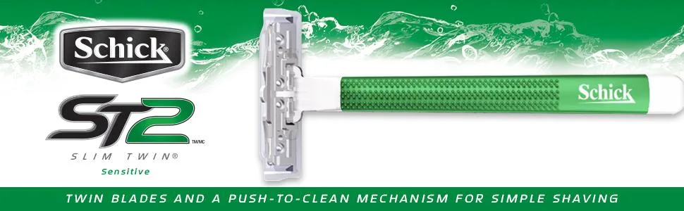 Schick Mens St2 Sensitive Razor 12 Count (6 Pack) - disposable razer, disposable razor, disposable razors, disposable razors men, gillette proshield