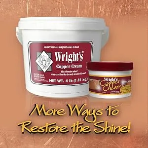 Wright's Copper and Brass Cream Cleaner - 6 Pack - 8 Ounce - Gently Cleans and Removes Tarnish Without Scratching - product information 4