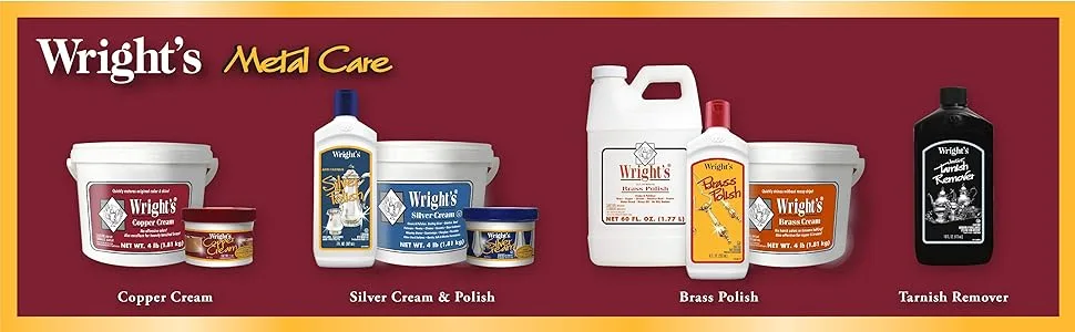 Wright's Copper and Brass Cream Cleaner - 6 Pack - 8 Ounce - Gently Cleans and Removes Tarnish Without Scratching - product information 5