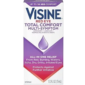 Visine Multi-Symptom Eye Drops - Astringent Lubricant & Redness Reliever for Irritated Dry Red Eyes - 0.5 fl. oz (Pack of 2) - product information 1
