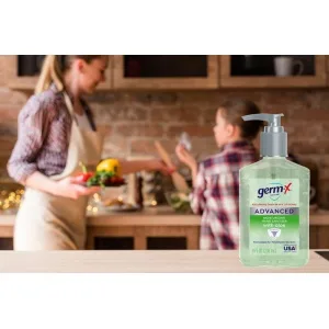 Germ-x Advanced Hand Sanitizer with Aloe and Vitamin E Non-Drying Moisturizing Gel Instant and No Rinse Formula Pump Bottle 8 Fl Oz (Pack of 12) - product information 2