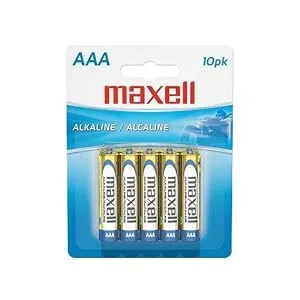 Maxell 723810 Ready-to-go Long Lasting and Reliable Alkaline Battery AAA Cell 10-Pack - product information 1