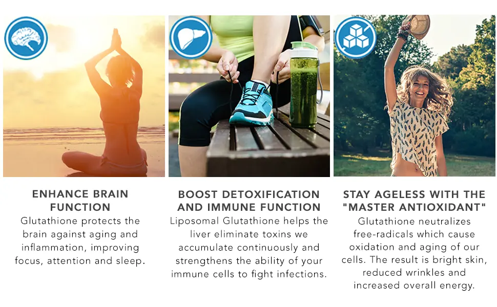 Liposomal Glutathione by Core Med Science - 500mg - 60 Softgels - Setria - Antioxidant Supplement - Made in USA - liposomal reduced glutathione immunity booster improve brain function detoxification skin lightening