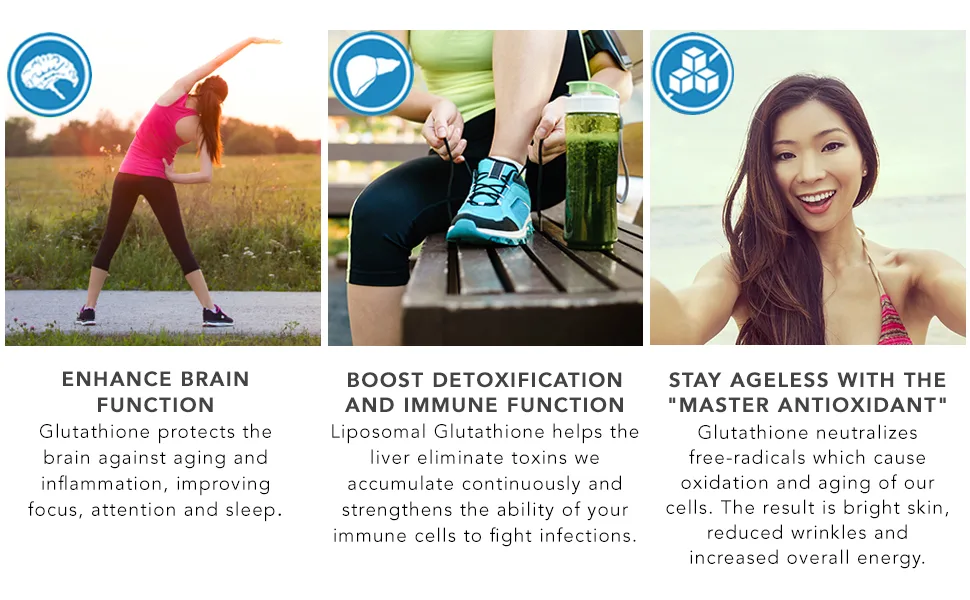 Liposomal Glutathione by Core Med Science - 500mg - 4 Fl Oz - Setria - Antioxidant Supplement - Made in USA - ENHANCED FOCUS, IMPROVED BRAIN FUNCTION, INCREASED DETOXIFICATION, IMPROVED IMMUNITY, FLAWLESS SKIN