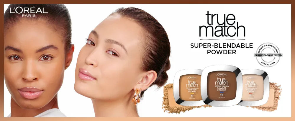 L'Oreal Paris True Match Super Blendable Oil Free Foundation Powder W3 Light Medium 0.33 oz Packaging May Vary W3 Light Medium 1 Ounce (Pack of 1) - LOreal Paris True Match Powder