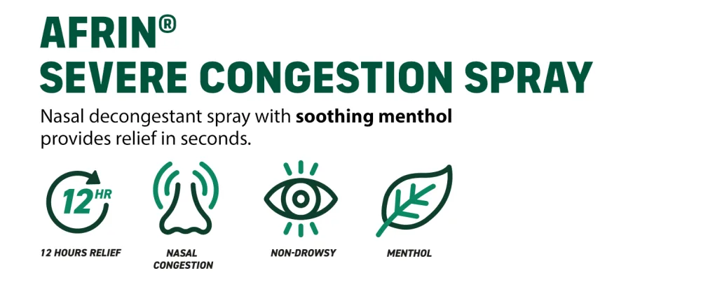 Afrin Severe Congestion Nasal Spray 15 mL Pack of 6 - product information 3