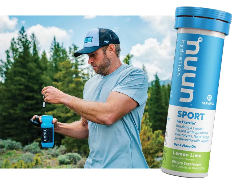 Nuun Sport + Caffeine: Electrolyte Drink Tablets Mango Orange 1 Tube (10 Servings) - Tablet