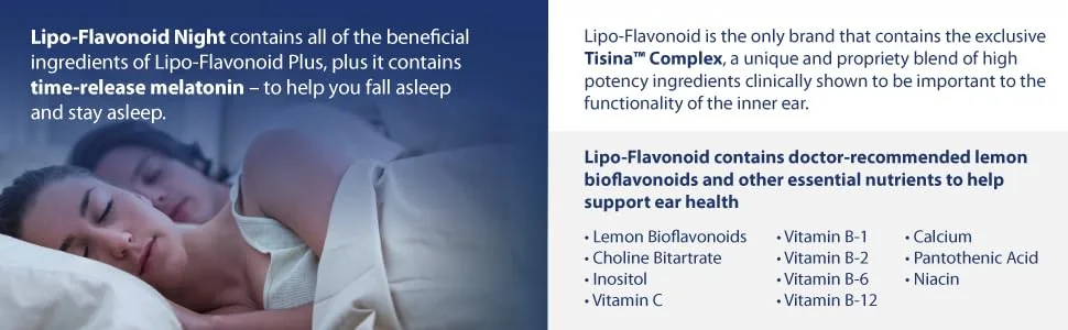 Lipo-Flavonoid Plus Ear Health Supplement, 75ct - dosing, relief, buzzing, ringing