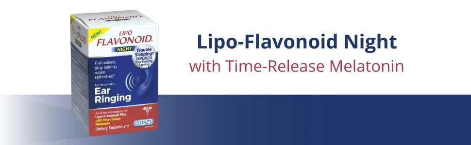 Lipo-Flavonoid Plus Ear Health Supplement, 75ct - melatonin, trouble sleeping, ear ringing