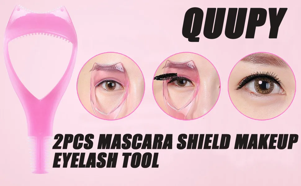 2PCS Plastic Makeup Eyelash Tool Mascara Applicator Guide Tool Woman Make-up Eyelash Comb 3in1 Eye Lash Brush - product information 1