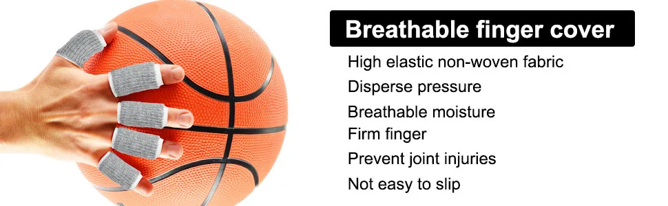 uxcell 10pcs Finger Protectors Splints Compression Finger Sleeves Thumb Brace for Trigger Finger Elastic Covers for Basketball Breathable Finger Supporter 2.4" x 1" - silicone finger sleeve