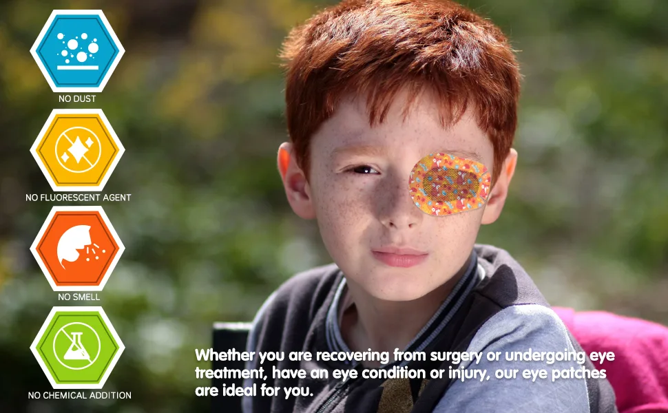 30pcs Adhesive Eye Patches for Kids Light Blocking Cute Design Breatnable Adhesive Bandages for Toddler - Kids Adhesive Eye Patches