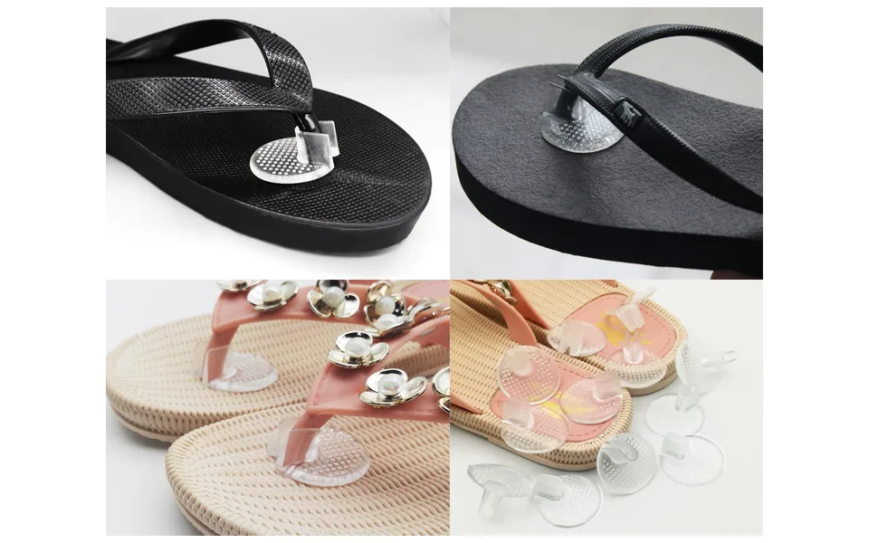 10PCS Men Women Silicone Gel Clear Sandal Thong Toe Protectors Pad Sandal Flip-Flop Toe Guards Cushions (B) - product information 5