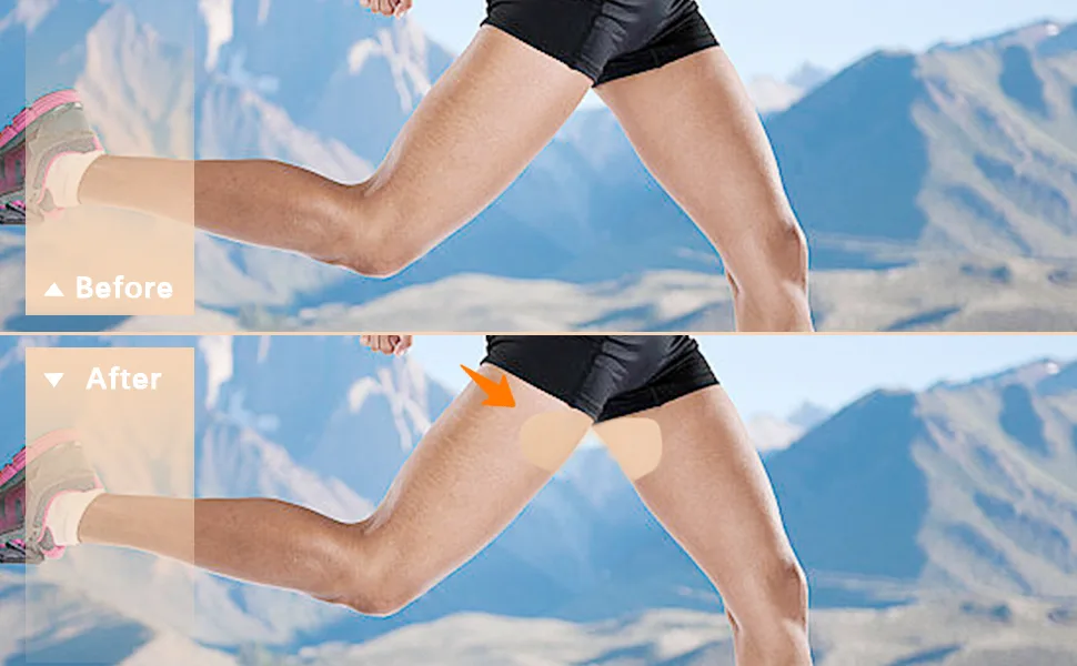 Thigh Lift Tape Thigh Inner Prevention Friction Patch Anti Chafe Thigh Skin Tape Chafing Chub Rub Adhesive Patch-10PCS - product information 4