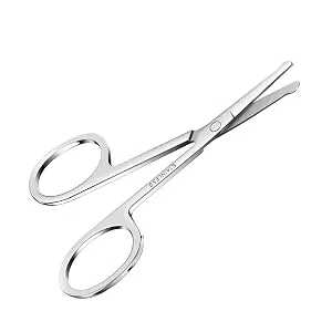 6-Pack Small Nose Hair Grooming Scissors Rounded Tip Sharp Manicure Scissors Beauty All Purpose for Men Women Beard Mustache Ear Hair Eyelashes Eyebrow Trimming - manicure cuticle scissors