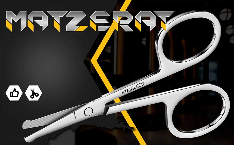 6-Pack Small Nose Hair Grooming Scissors Rounded Tip Sharp Manicure Scissors Beauty All Purpose for Men Women Beard Mustache Ear Hair Eyelashes Eyebrow Trimming - nose hair scissors