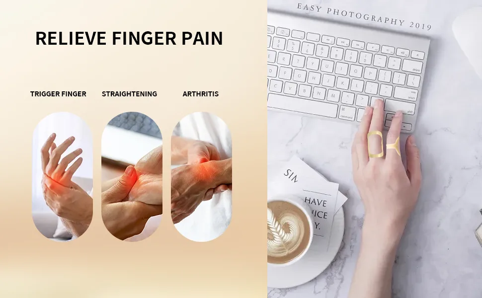 YMPEKA 5pcs Oval Finger Splint Finger Support Trigger Finger Splint Finger Straightener Brace for Thumb Middle Pinky or Ring Finger (6 8 10 12 13 Sizes) - finger brace