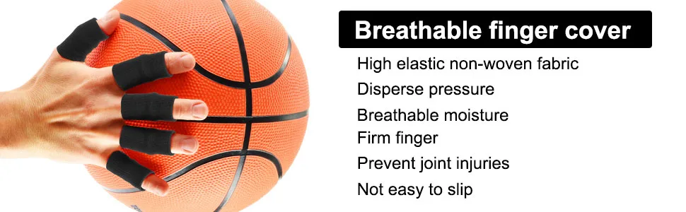 uxcell 10PCS Sport Finger Sleeves Protectors Elastic Thumb Brace Compression Covers for Trigger Finger Breathable Finger Splints Support for Relieving Pain 1.8" 1" - silicone finger sleeve