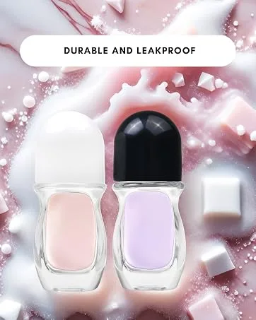2 Pack Deodorant Glass Rollers - Empty Rollerball Bottles Roll on Bottles for Oils Sunscreen Roller Applicator Essential Oil Roller Bottles Refillable Roller Ball Applicator (30 ML) - il roller roller bottles roll on perfume rollerball empty essential oil bottles empty