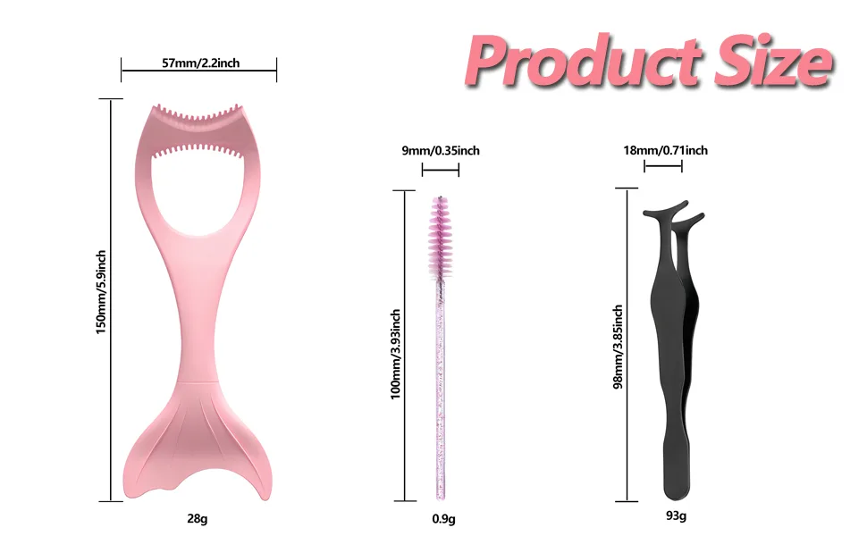 False Eyelashes Tweezers Kit - 50 Mascara Applicators and False Eyelash Tweezers -1 Pack Mascara Shield Applicator Guard- for Professional or Home User 1 Set - product information 2