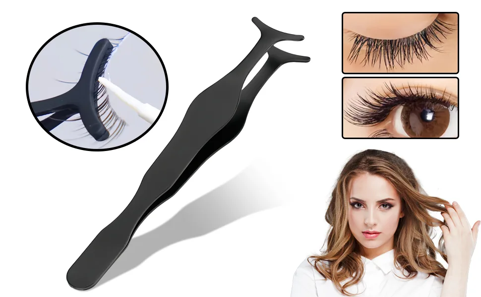 False Eyelashes Tweezers Kit - 50 Mascara Applicators and False Eyelash Tweezers -1 Pack Mascara Shield Applicator Guard- for Professional or Home User 1 Set - product information 4
