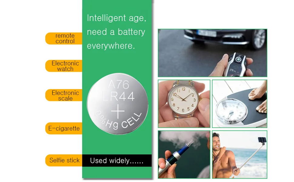 10pcs LR44 AG13 A76 357 303 SR44 1.5v Button Coin Cell Battery - Usage