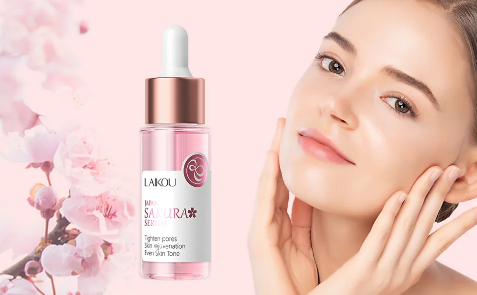 JAPAN SAKURA Serum Cherry Blossoms Facial Essence Hydrating Reducing Dark Spots Fine Lines 30ml x 2pcs 30mlx2 - serum
