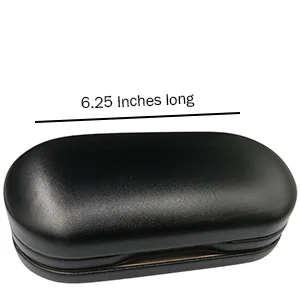 Evelots Contact Lens Case - Double Sided - Mirror-Rigid Out/Soft In-Travel - Black - product information 5