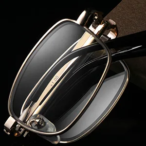 LIMITA Reading Glasses Men with Case - Blue Light Blocking Metal Reader Body Balance Glasses Foldable Glasses 1.5 - Balance Glasses