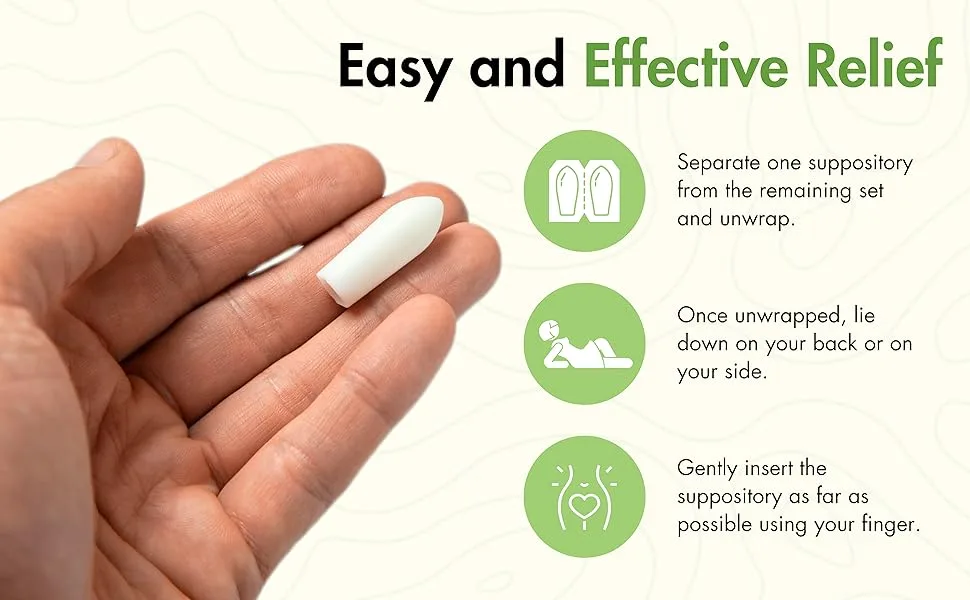 Vitamin E Suppositories - Vaginal Dryness and Iritation Relief - Menopause Support - All Natural Feminine Care - 35 IU - 24 Count - Seeq Wellness