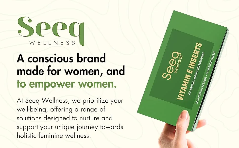 Vitamin E Suppositories - Vaginal Dryness and Iritation Relief - Menopause Support - All Natural Feminine Care - 35 IU - 24 Count - Vitamin E Suppositories