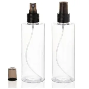 Yebeauty Empty Spray Bottles for Essential Oils 8oz Refillable Clear Plastic Misting Spray Bottles Atomizer Fine Mister Spray Bottle for Beauty Products Cleaning Pack of 2 - spray bottle