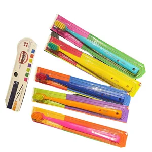 Toothbrush Compact Head Design Family Pack Soft with Tilted Head Octagonal Handle for Adults Pregnant Women Elders Plastic Colorful 10PCS - 3112230010311-3