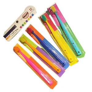 Toothbrush Compact Head Design Family Pack Soft with Tilted Head Octagonal Handle for Adults Pregnant Women Elders Plastic Colorful 10PCS - product information 6