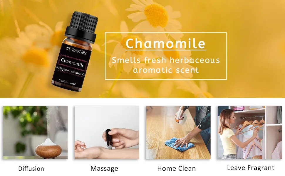Chamomile Essential Oil 2Pack 100% Pure Fragrance Oil 10ml for Diffuser Massage - Chamomile Essential Oil 2Pack