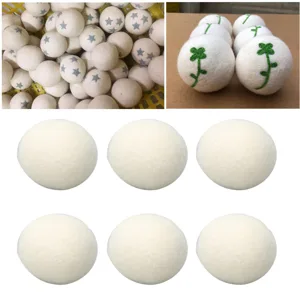 Wool Laundry Balls Good Tensile Performance High Density Reduce Static Electricity 6 Pcs Drying Ball Adsorb Impurities Remove Odors for Home (5cm) - 1210230041112-2