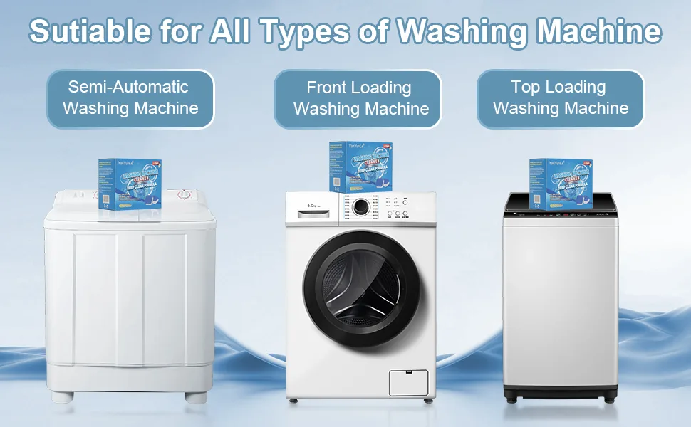 Washing Machine Cleaner Deodorizer & Descaler 24-Pack- Deep Cleaning Tablets for HE Front Loader & Top Load Washer Septic Safe Eco-Friendly - product information 6